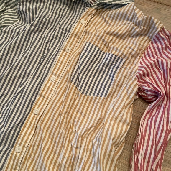 Striped Multicolor Long Sleeve Button Down - Picture 2 of 4